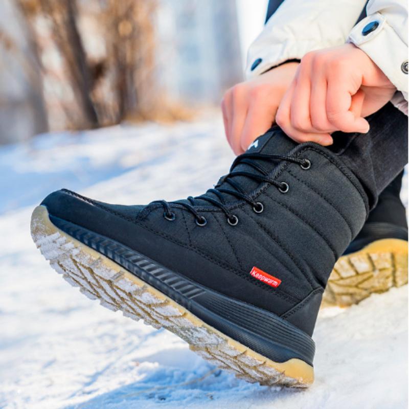 Botas de nieve de felpa gruesa, resistentes al frío.