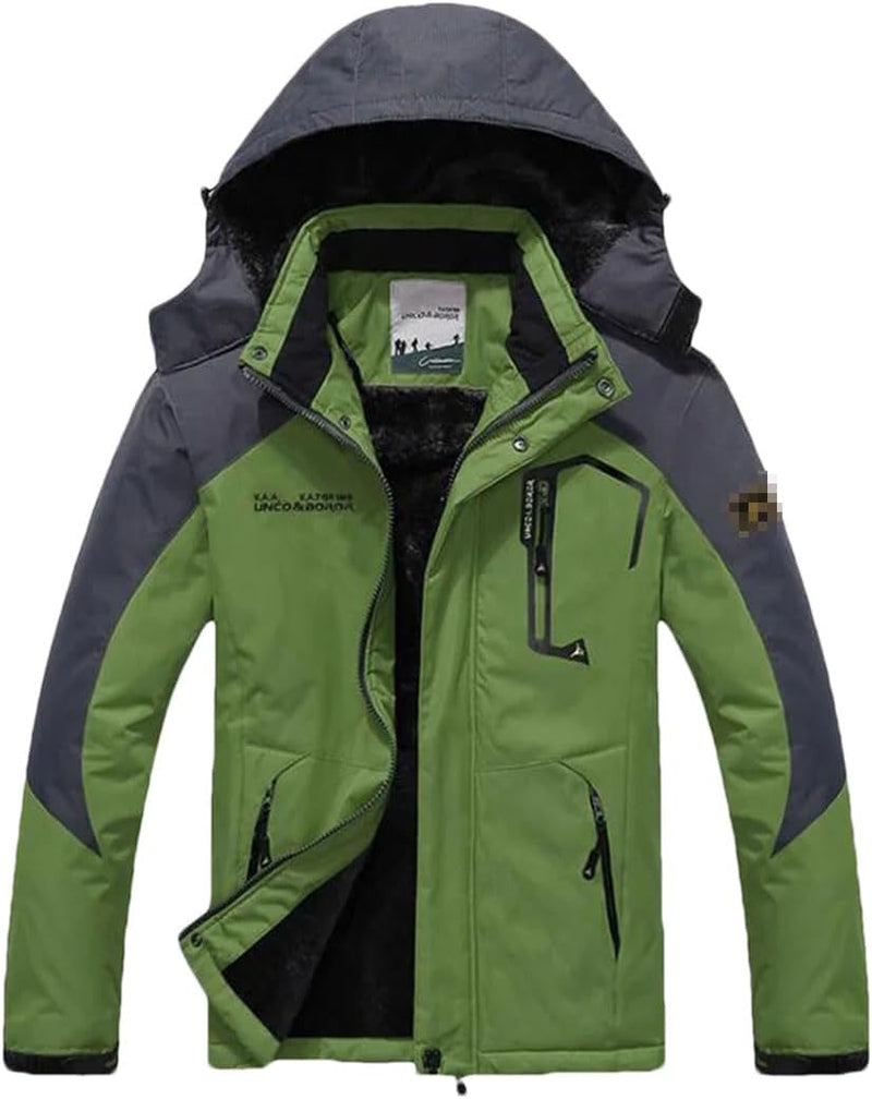 Parka de invierno para hombre, abrigo de rizo grueso y abrigo cálido.