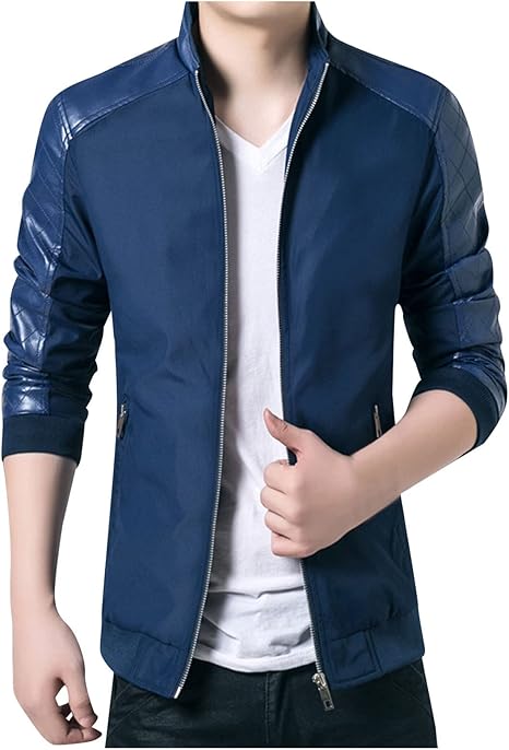 Chaqueta Hombre Drill Eco Cuero Forrado Ropa Casual