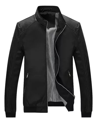 Chaqueta Hombre Drill Eco Cuero Forrado Ropa Casual