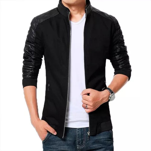 Chaqueta Hombre Drill Eco Cuero Forrado Ropa Casual