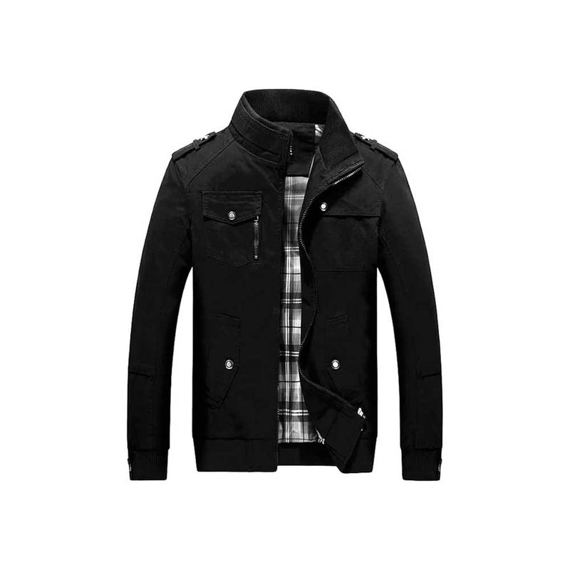 Chaqueta Hombre Cuello Pie Classic Urban Shelter Múltiples Bolsillos